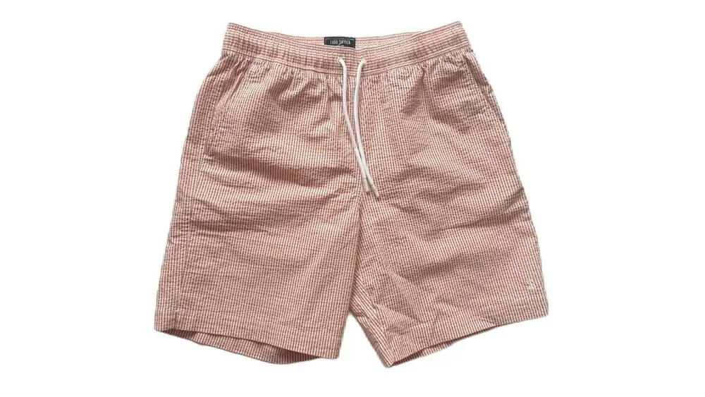 Todd Snyder Seersucker Montauk Swim Short Size XS Blush NWT